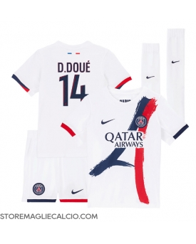Paris Saint-Germain Desire Doue #14 Maglia Gara Trasferta Repliche 2024-25 Bambino